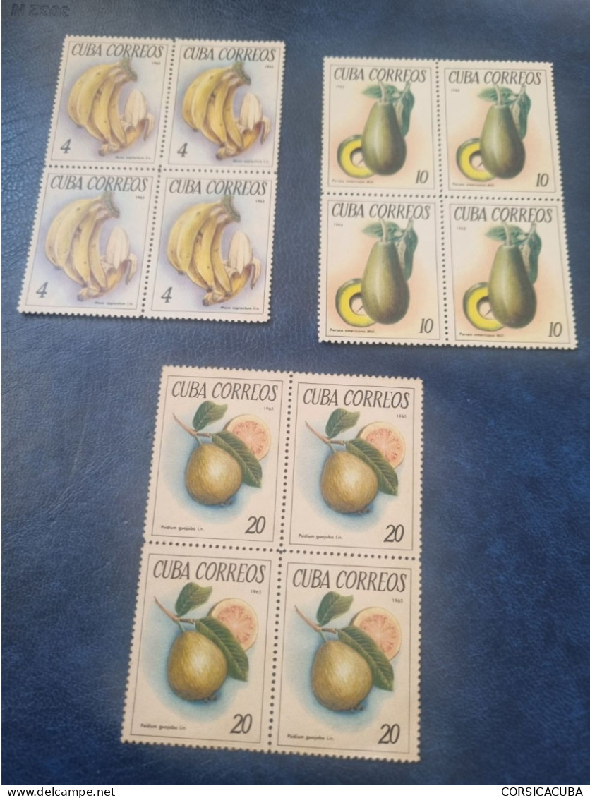 CUBA  NEUF  1965   FRUTAS  TROPICALES  //  PARFAIT  ETAT  // Bloc De 4 Sans Gomme - Ungebraucht