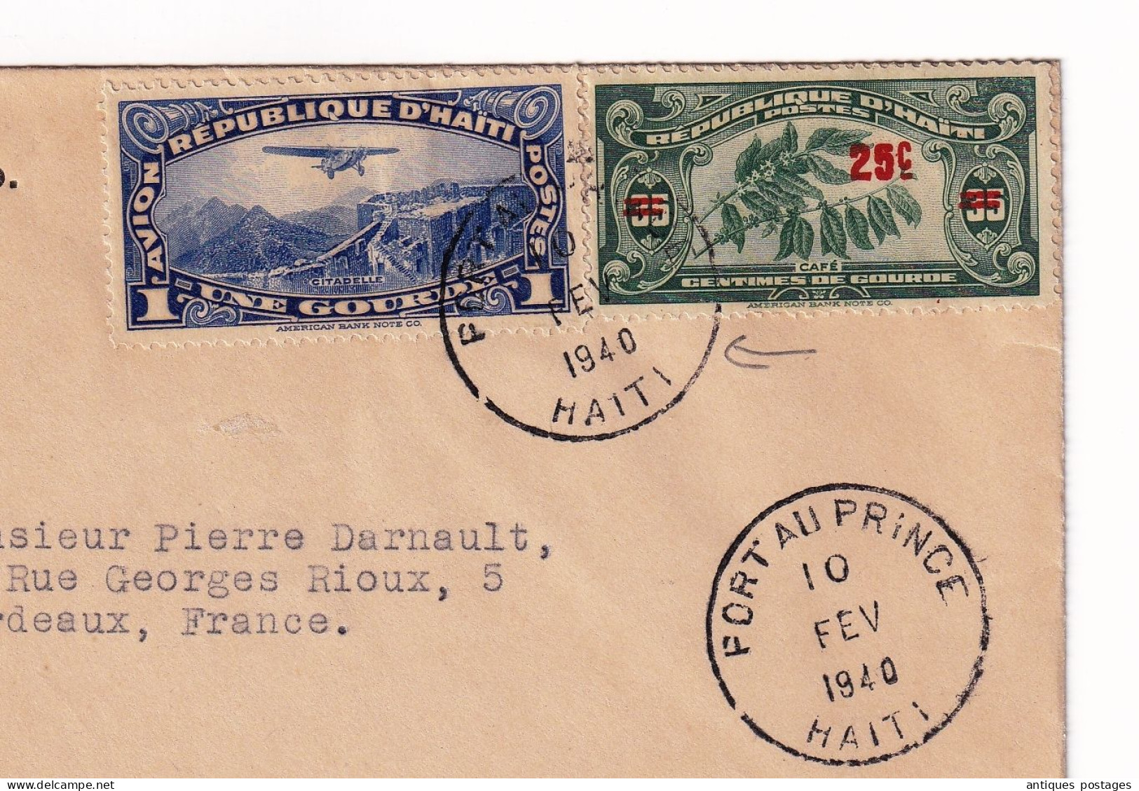 Lettre Haiti Port Au Prince 1940 Joseph Nadal & Co Haïti - Haiti