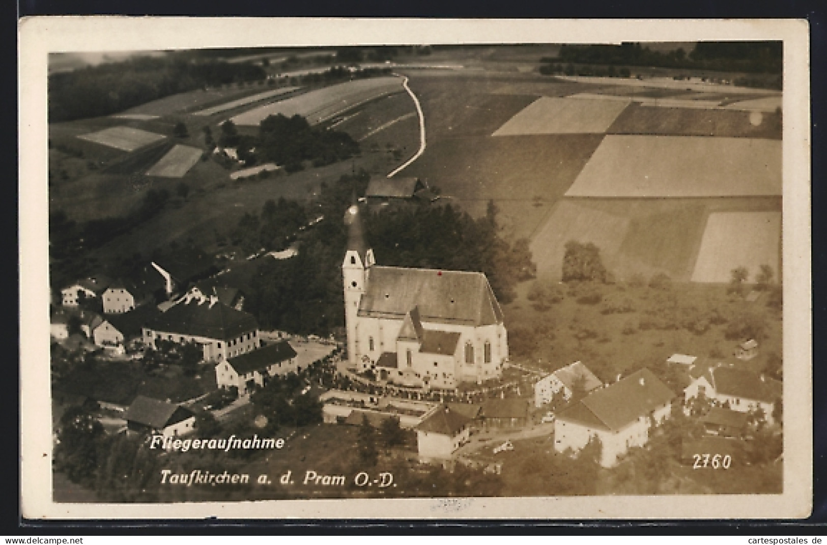 AK Taufkirchen A. D. Pram, Die Kirche Vom Flugzeug Aus  - Otros & Sin Clasificación