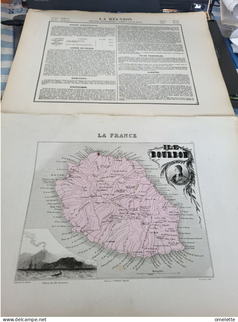 LA REUNION  /DIVISION ADMINISTRATIVE/ABREGE HISTORIQUE//STATISTIQUE/VILLES PRINCIPALES/VARIETES - Geographische Kaarten