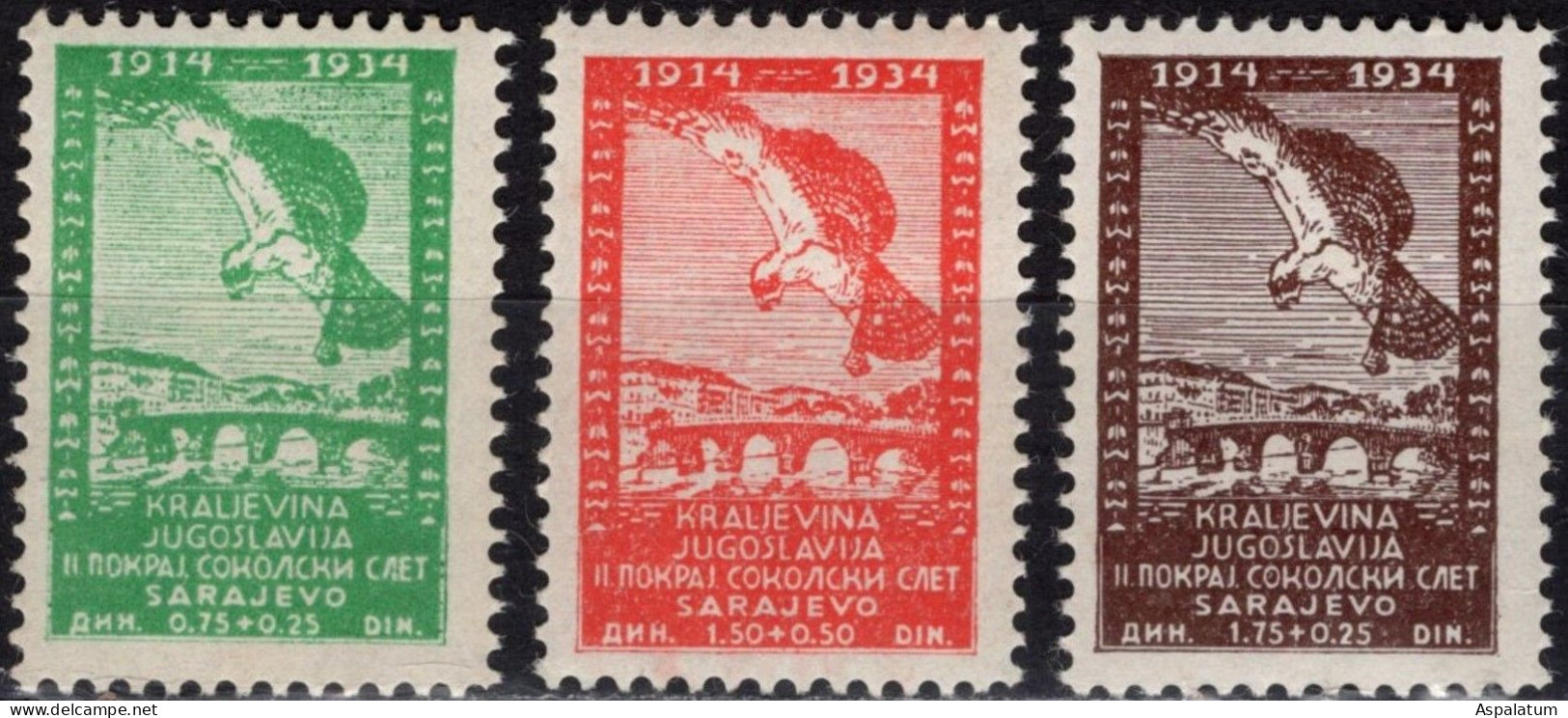 Yugoslavia - Semi-postal / Set Of 3 - Sokol Gymnastics Anniversary - Mi 272~274 - 1934 - Ongebruikt