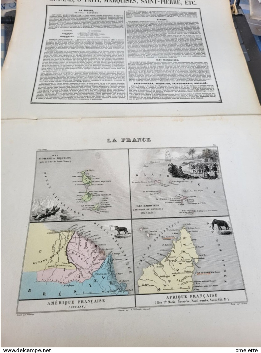 GUYANE TAHITI MARQUISES/DIVISION ADMINISTRATIVE/ABREGE HISTORIQUE//STATISTIQUE/VILLES PRINCIPALES/VARIETES - Cartes Géographiques