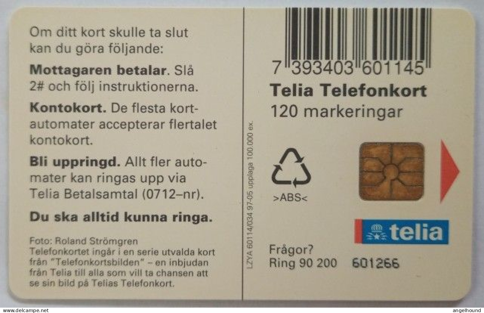 Sweden 120Mk. Chip Card - Alpinist - Suède