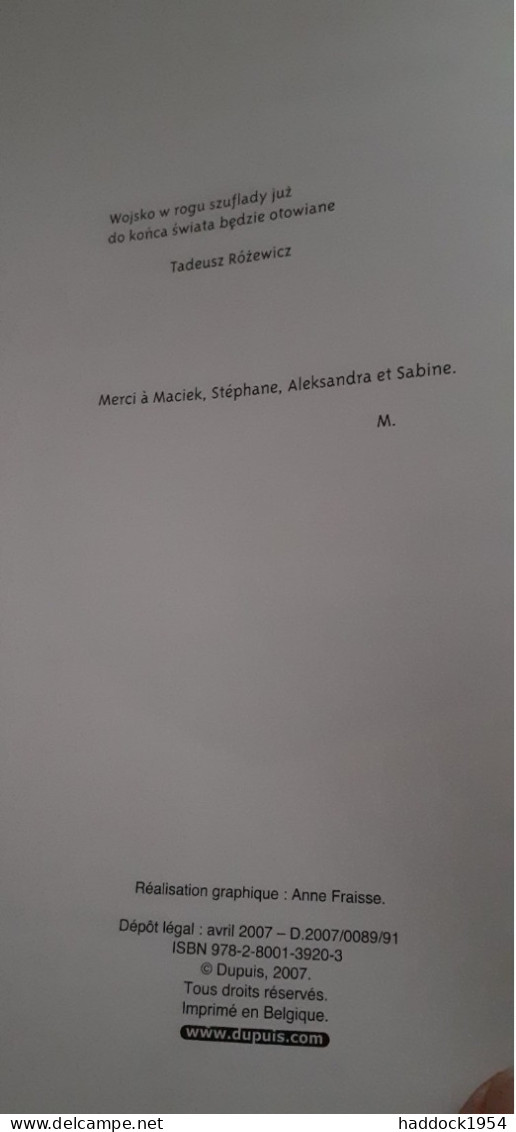 MARZI Rezystor SYLVAIN SAVOIA MARZENA SOWA Dupuis 2007 - Originalausgaben - Franz. Sprache