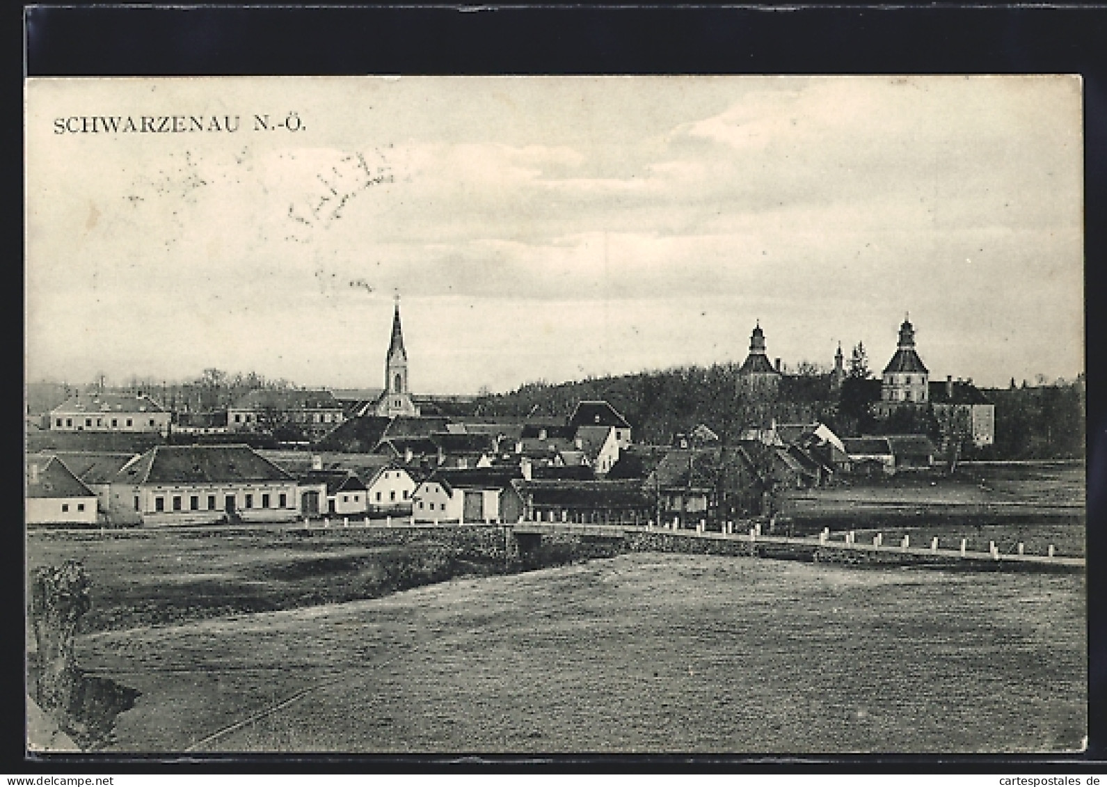 AK Schwarzenau /N.-Ö., Ortsansicht Mit Brücke Aus Der Vogelschau  - Autres & Non Classés