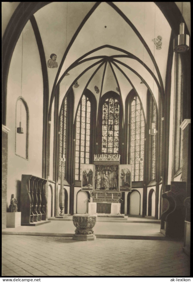 Brandenburg An Der Havel Dom  Der Gotische Chor Mit Taufstein Hochaltar 1968 - Brandenburg