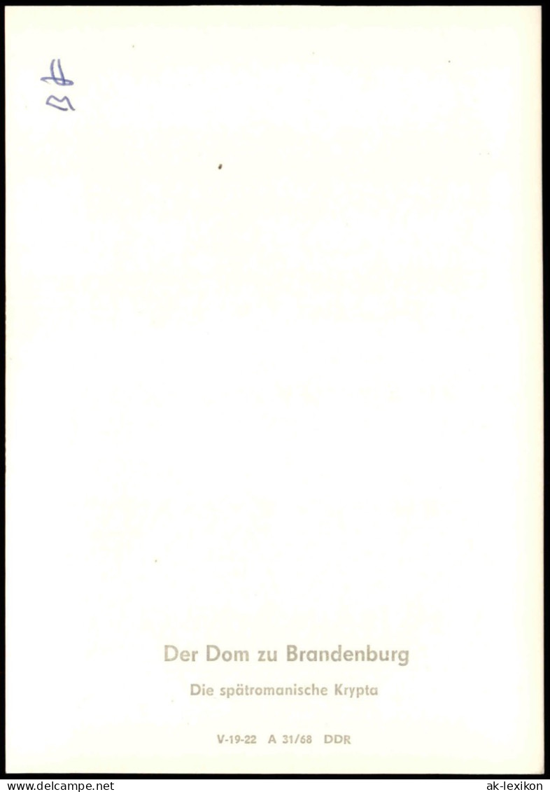 Brandenburg An Der Havel Der Dom Zu Brandenburg Die Spätromanische Krypta 1968 - Brandenburg