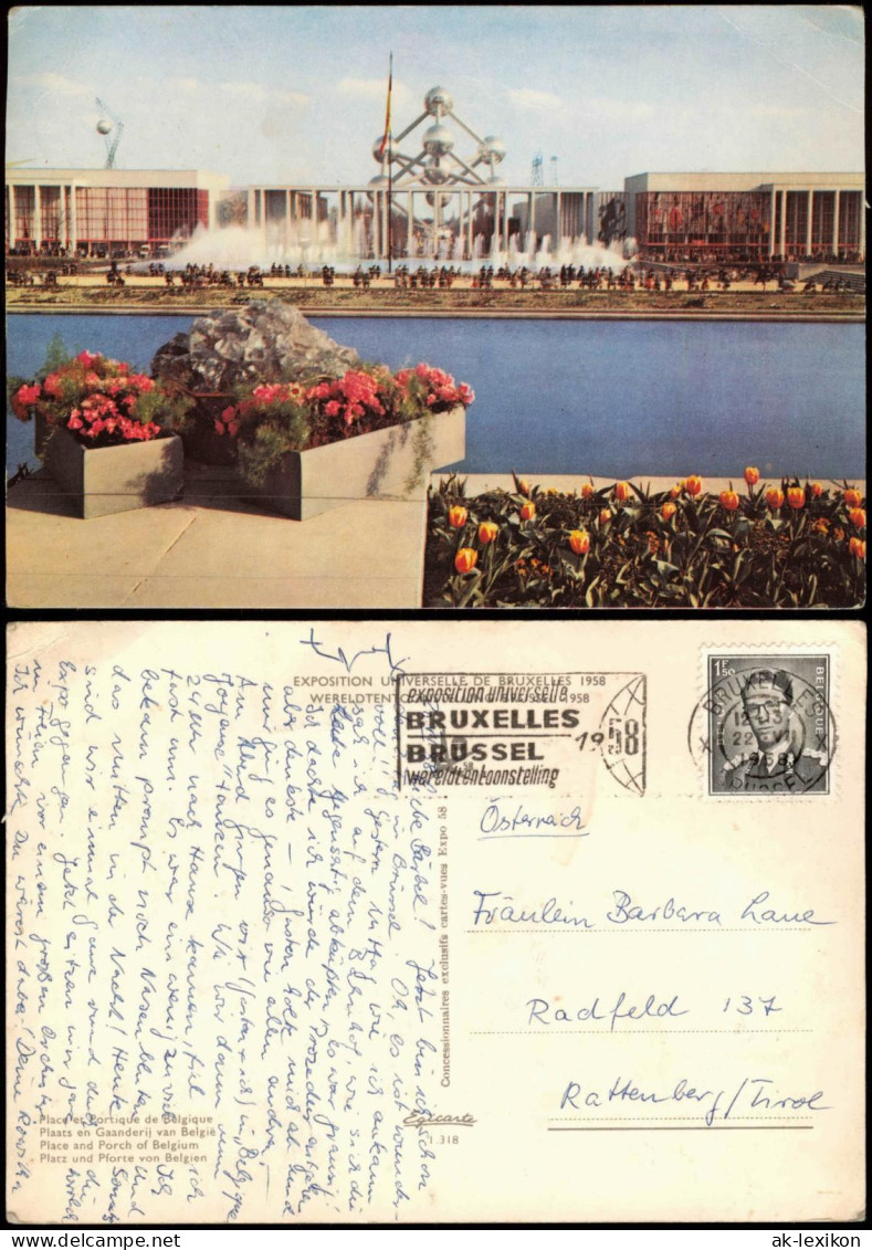 Brüssel Bruxelles Weltausstellung Place And Porch Of Belgium 1958 - Autres & Non Classés