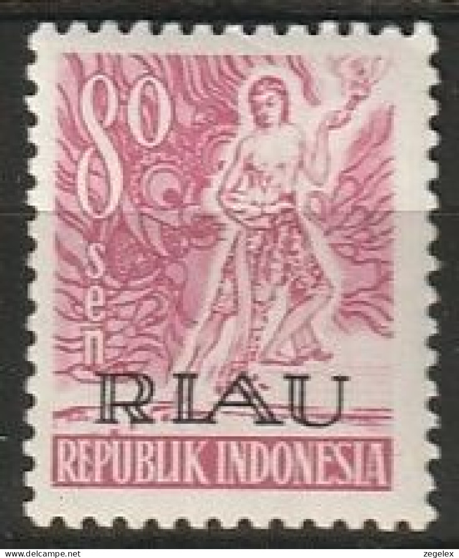 Indonesia 1954 Riau 80 Sen. ZBL 15 MLH* - Indonésie