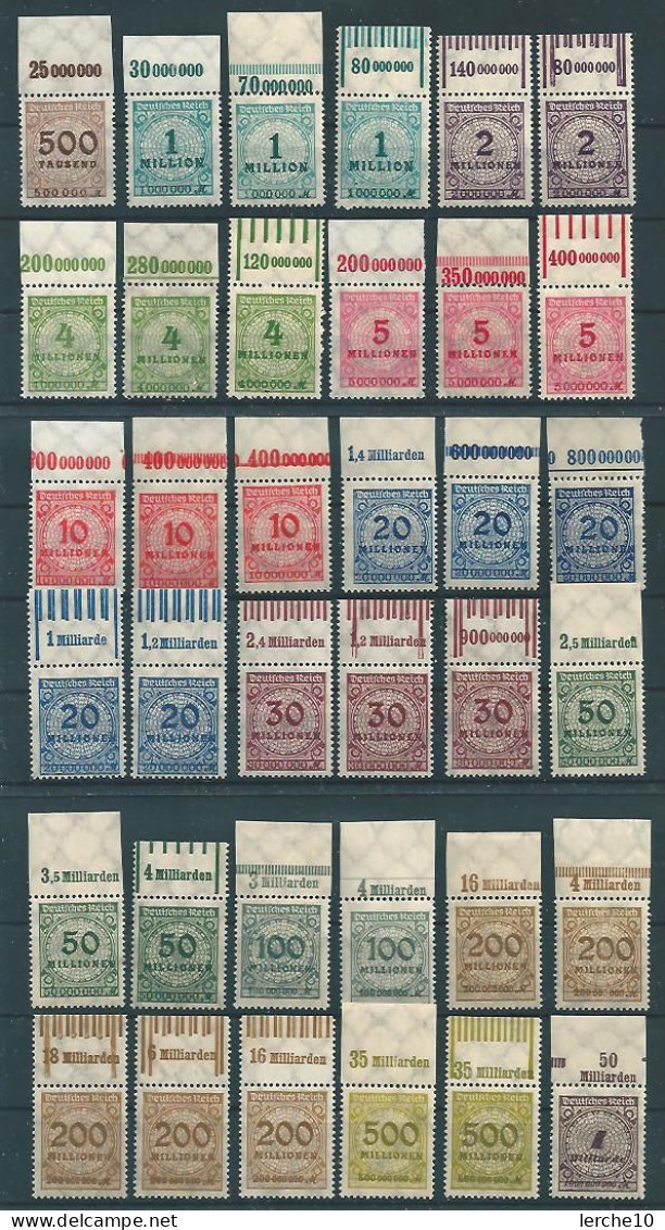 MiNr. 313-325 ** Oberrand P+W - Nuevos