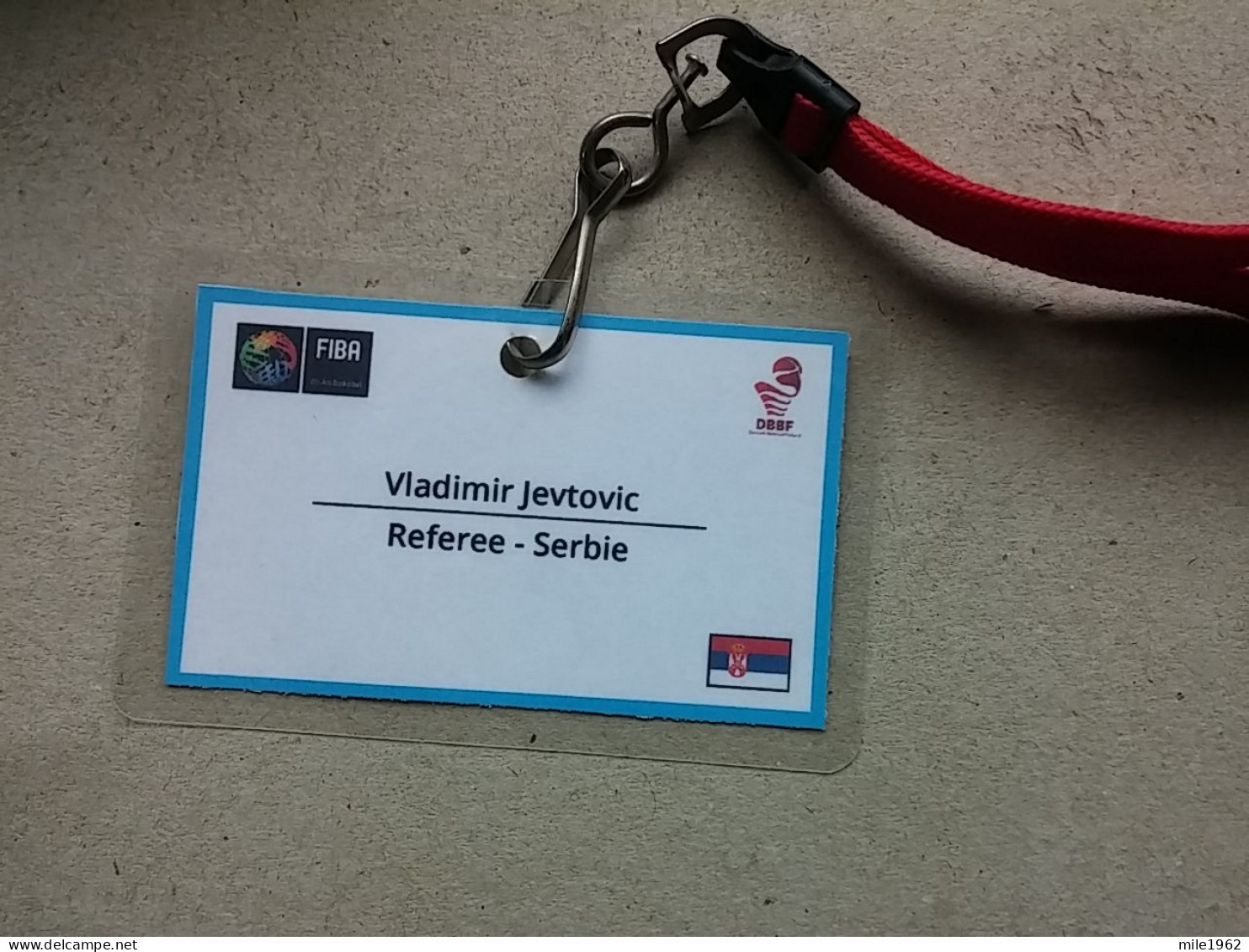 BASKETBALL FIBA, REFEREE,  Accreditation  - Habillement, Souvenirs & Autres