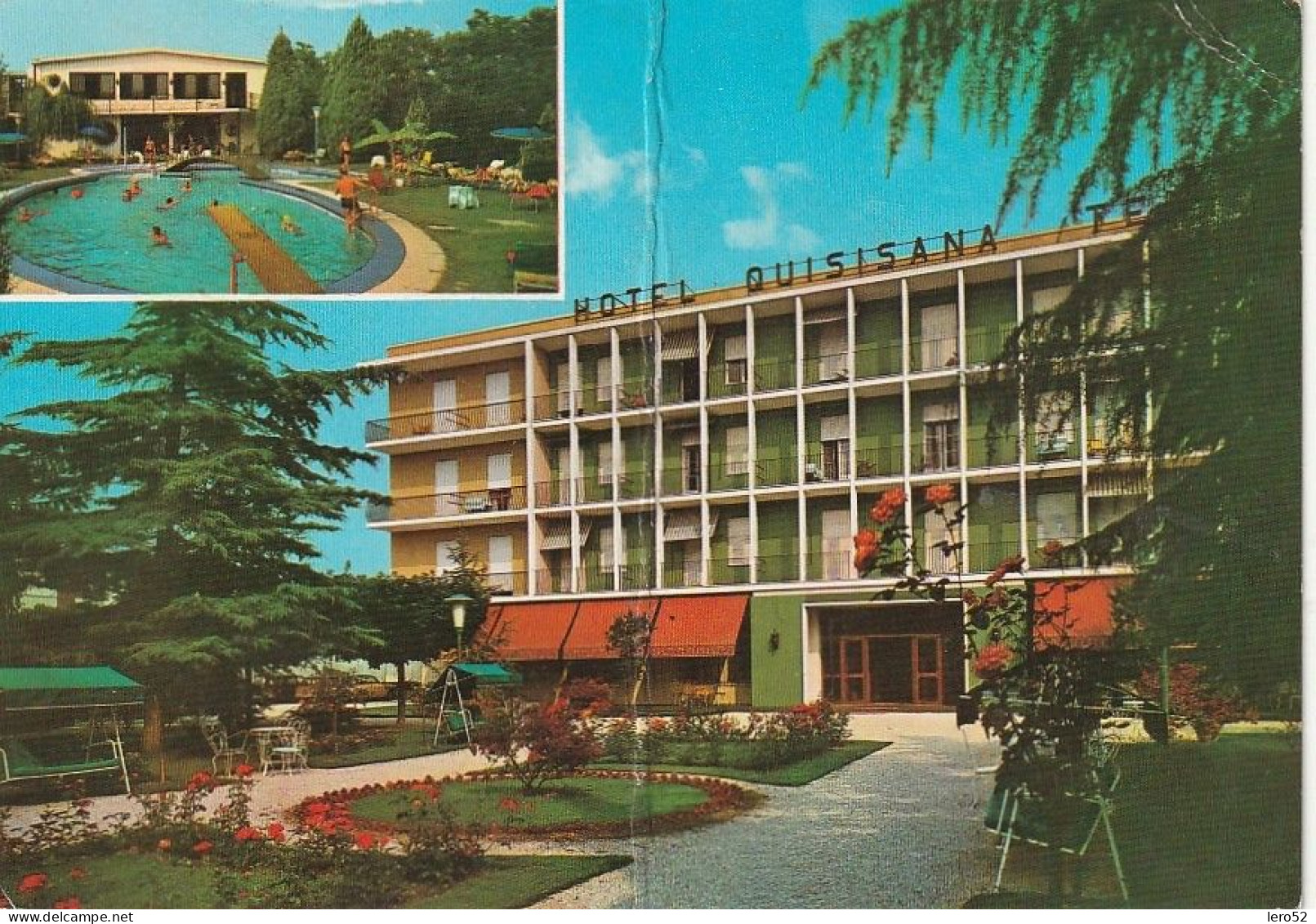 ABANO TERME DETTAGLI HOTEL TERME QUISISANA ANNO 1972 VIAGGIATA - Padova (Padua)