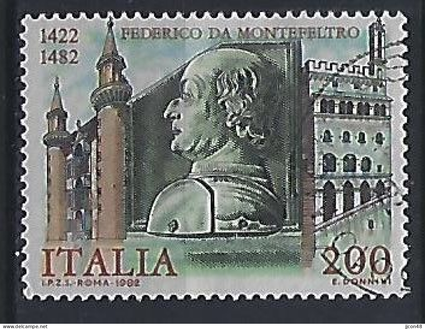 Italy 1982  Federico Da Montefeltro  (o) Mi.1809 - 1981-90: Used