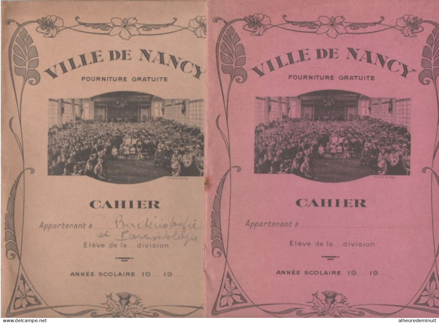 Lot 2 Protège-cahier VILLE DE NANCY-colonie Scolaire De Gentilly-métier-hygiène-ECOLE-l'alcool"les Yeux"fin 19 ème"élève - Kids