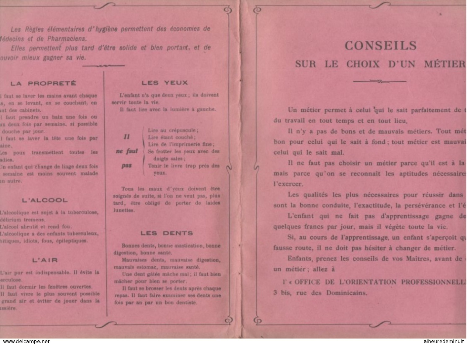 Lot 2 Protège-cahier VILLE DE NANCY-colonie Scolaire De Gentilly-métier-hygiène-ECOLE-l'alcool"les Yeux"fin 19 ème"élève - Kinderen