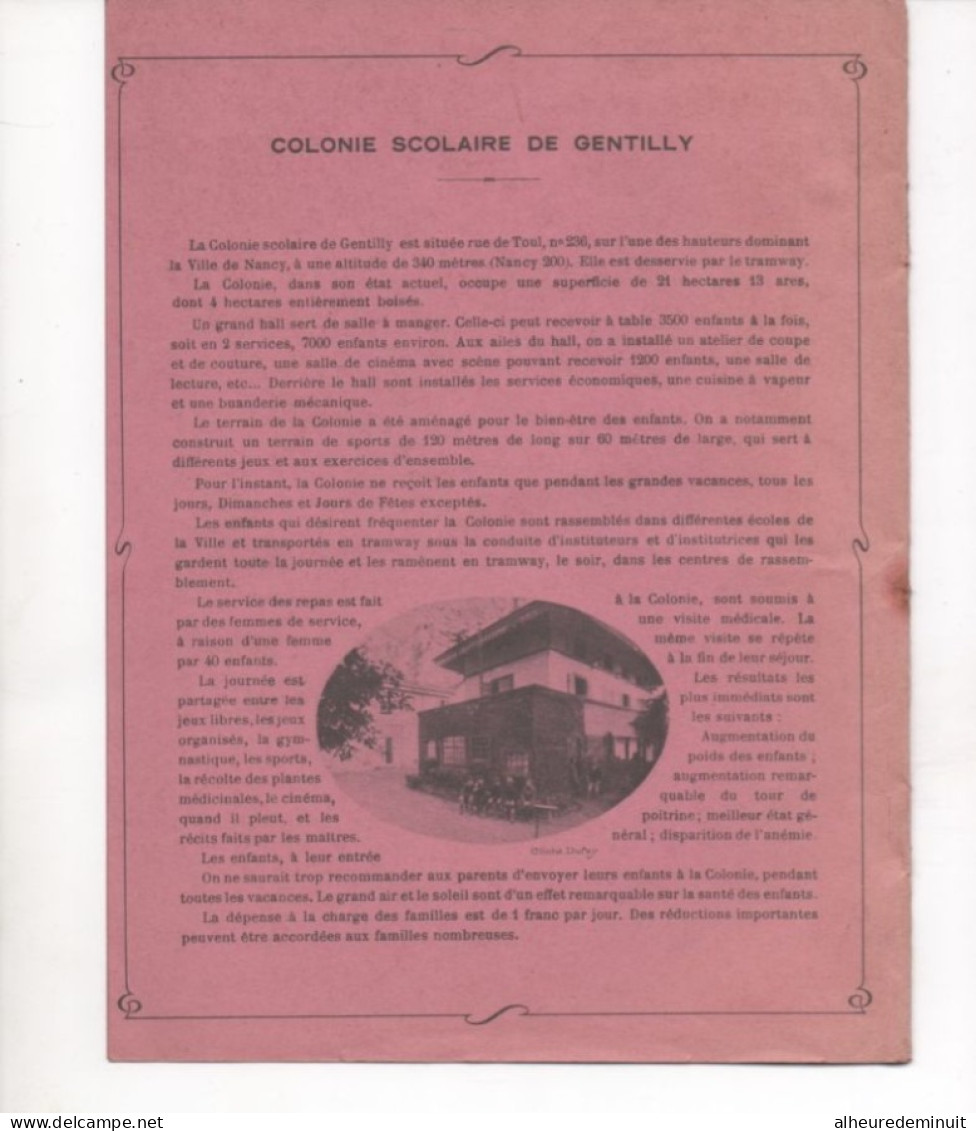 Lot 2 Protège-cahier VILLE DE NANCY-colonie Scolaire De Gentilly-métier-hygiène-ECOLE-l'alcool"les Yeux"fin 19 ème"élève - Enfants