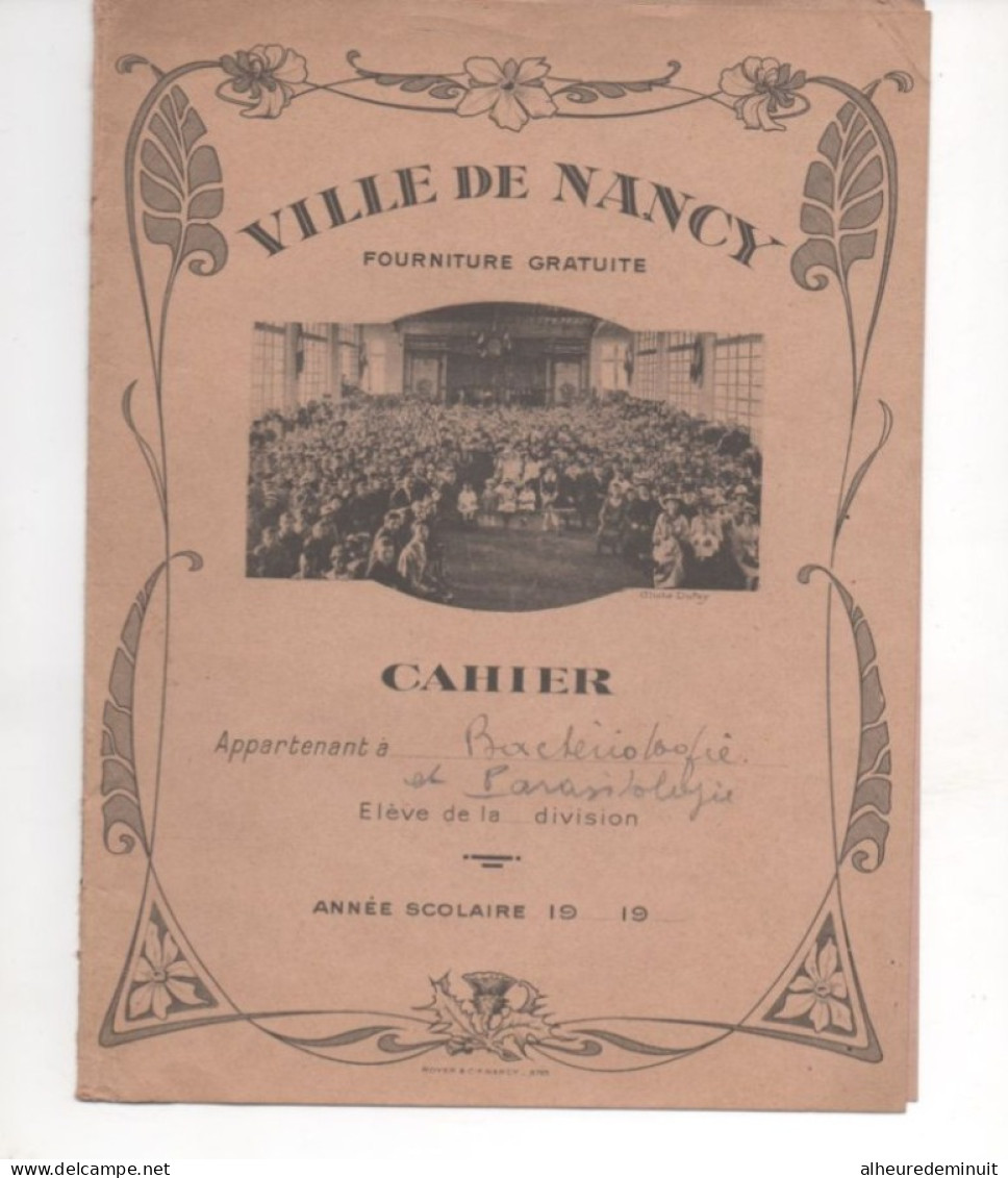 Lot 2 Protège-cahier VILLE DE NANCY-colonie Scolaire De Gentilly-métier-hygiène-ECOLE-l'alcool"les Yeux"fin 19 ème"élève - Kinderen