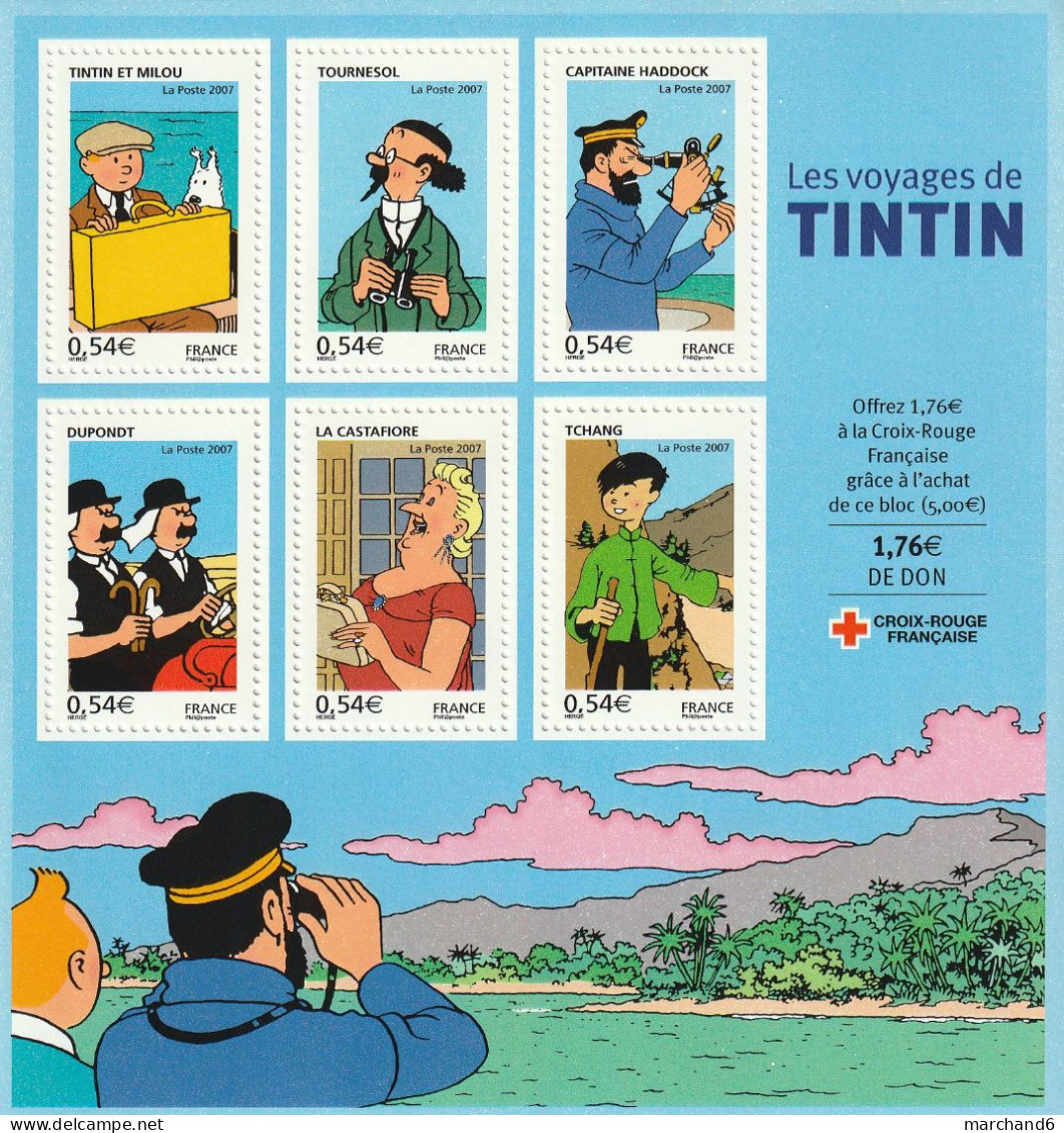 France 2007 Les Voyages De Tintin Bloc Feuillet N°109 Neuf** - Ongebruikt