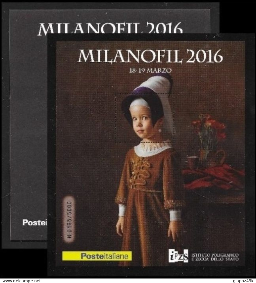 ● 2016 ● MILANOFIL 2016 ֍ Folder Con Foglietto Erinnofilo ● " L'arte Si Fa Piccola" ● Numerato ** ● - Pochettes