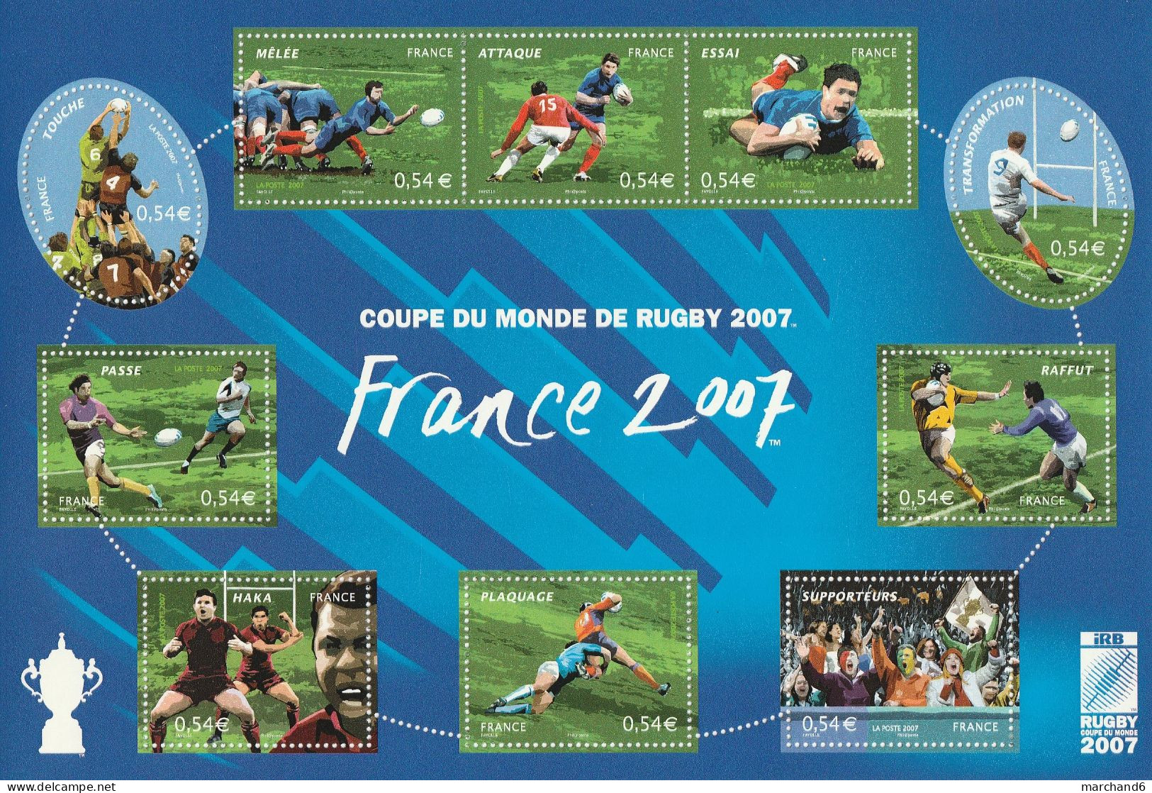 France 2007 6ème Coupe Du Monde De Rugby Organisée Par La France Bloc Feuillet N°110 Neuf** - Ongebruikt