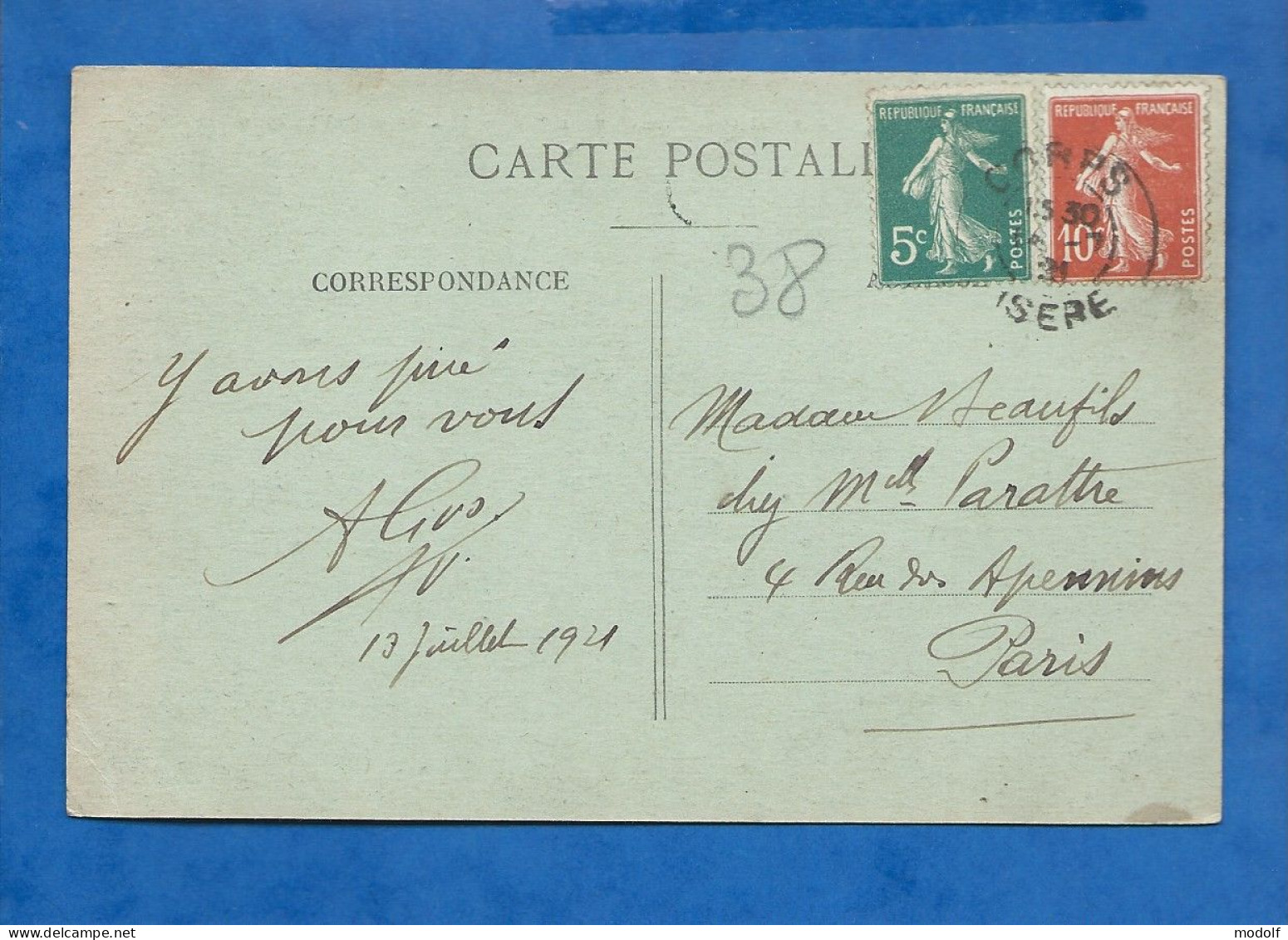 CPA - 38 - Pèlerinage De La Salette - Vue D'ensemble Du Monastère Et L'Obiou - Circulée En 1921 - La Salette