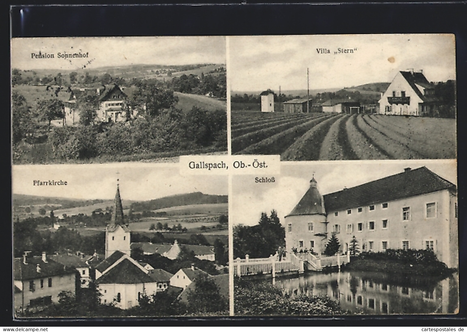 AK Gallspach, Pension Sonnenhof, Villa Stern, Schloss, Pfarrkirche  - Autres & Non Classés