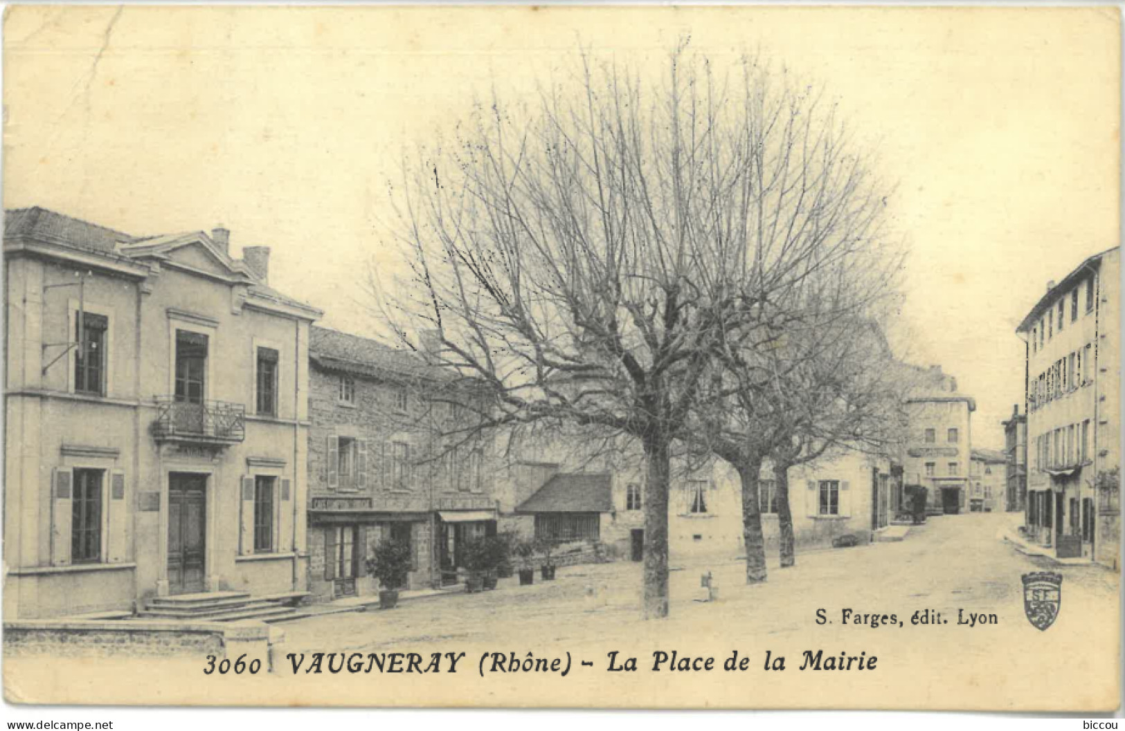 Cpa VAUGNERAY (Rhône) 69 - 1915 - La Place De La Mairie N° 3060 - Other & Unclassified