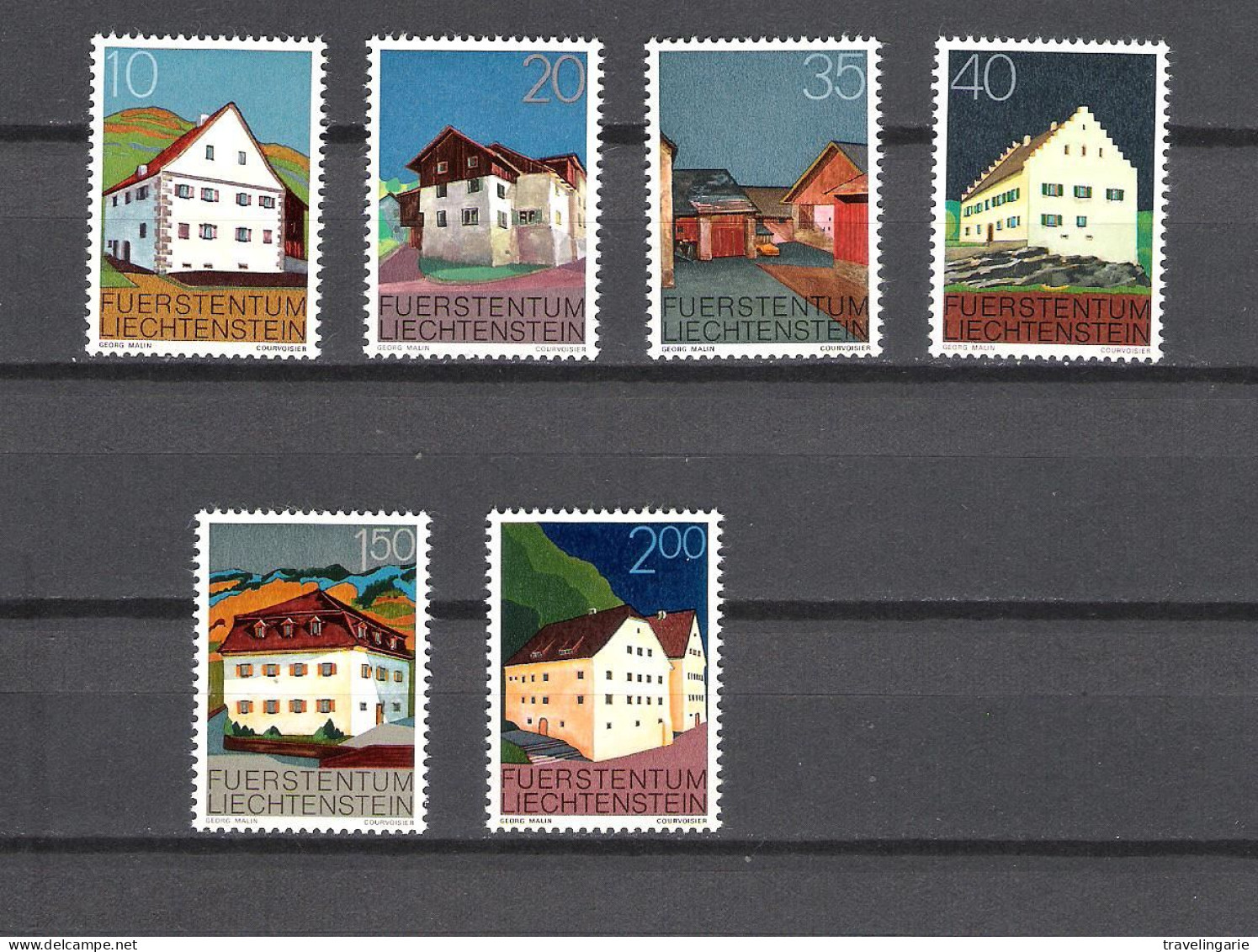 Liechtenstein 1978 Buildings Of The Principality (II) ** MNH - Nuovi