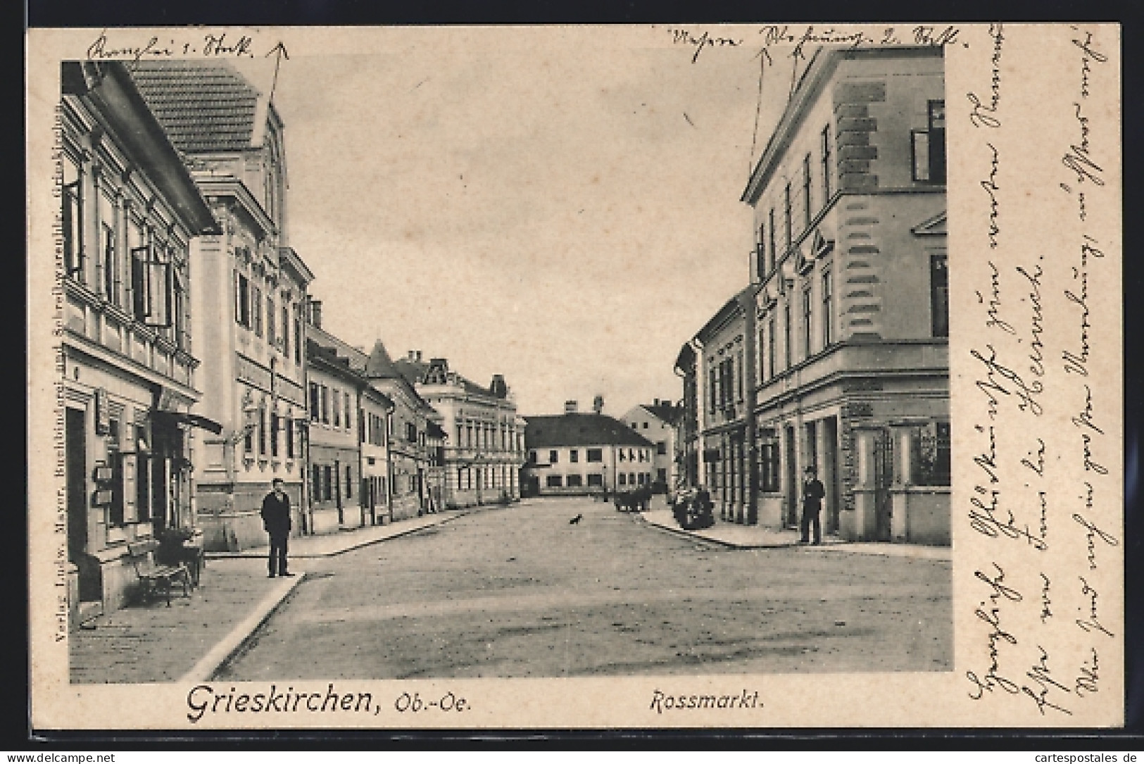 AK Grieskirchen /Ob.-Oe., Zwei Anwohner Am Rossmarkt  - Andere & Zonder Classificatie