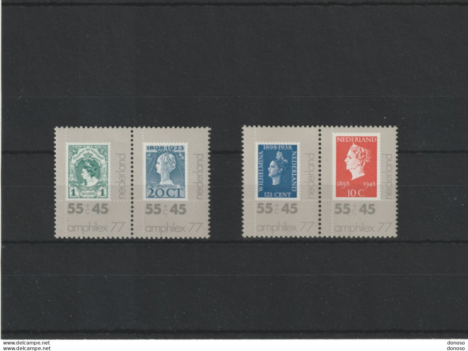 PAYS BAS 1977 Timbres Sur Timbres AMPHILEX Yvert 1072-1075, Michel 1101-1104 NEUF** MNH Cote 4 Euros - Unused Stamps