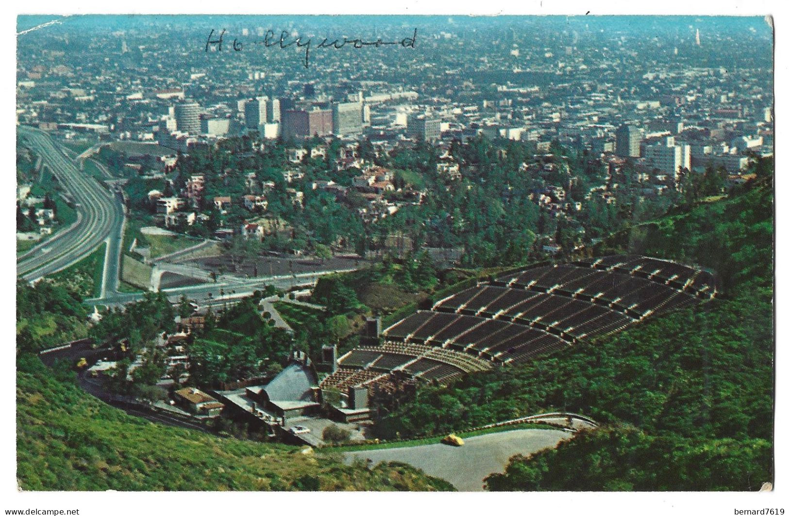 Etats Unis -  Hollywood California -   From The Hollywood Hills Showing  The Famous Hollywood - Sonstige & Ohne Zuordnung