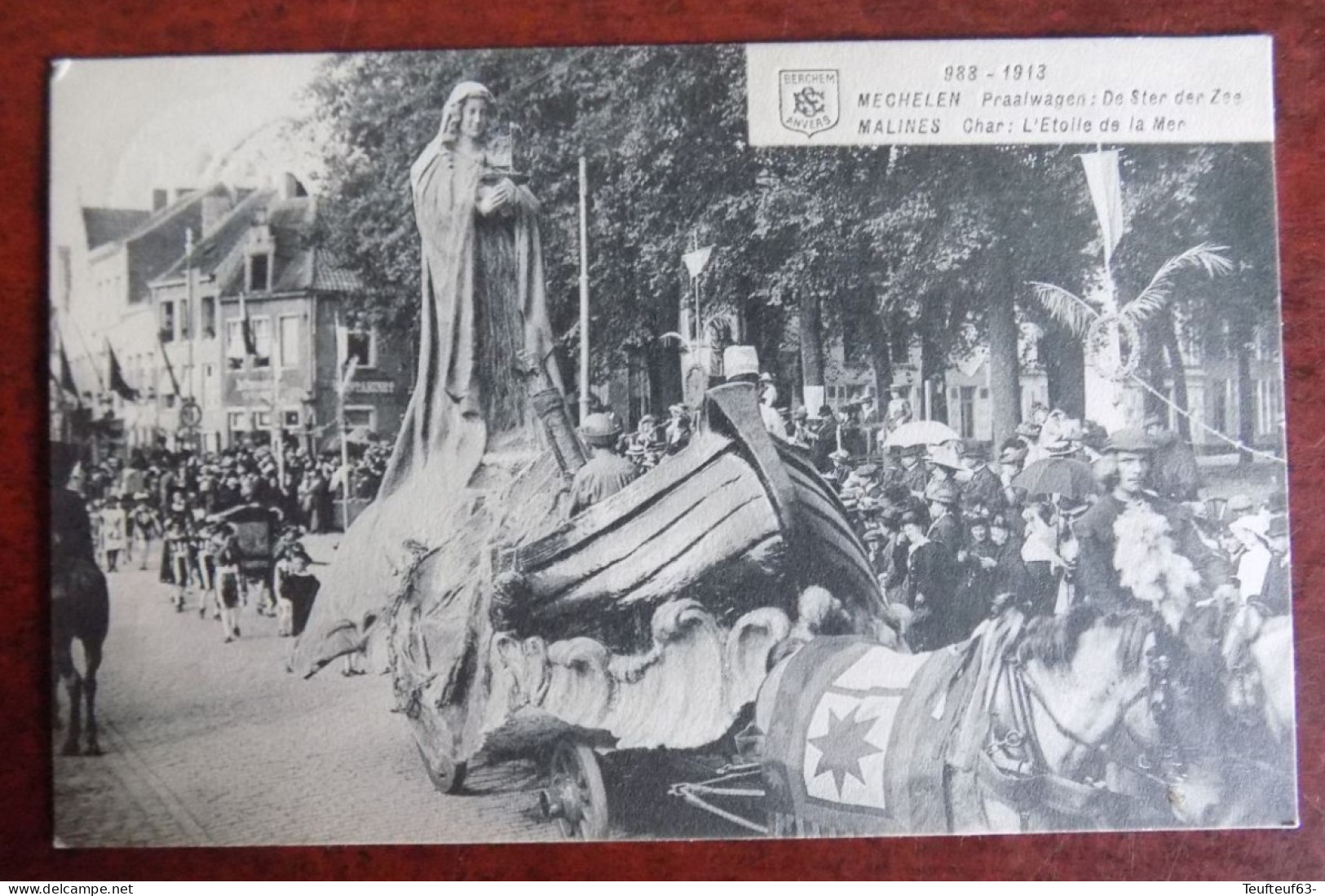 Cpa  Mechelen : Praalwagen : De Ster Der Zee 1913 - Mechelen