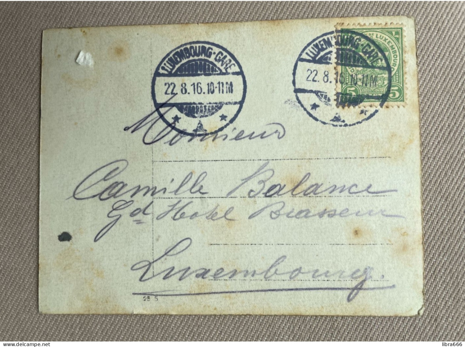 1916 - BALANCE Camille (°1898 Steinfort, Luxembourg) - 11,5 X 9 Cm. - Personnes Identifiées