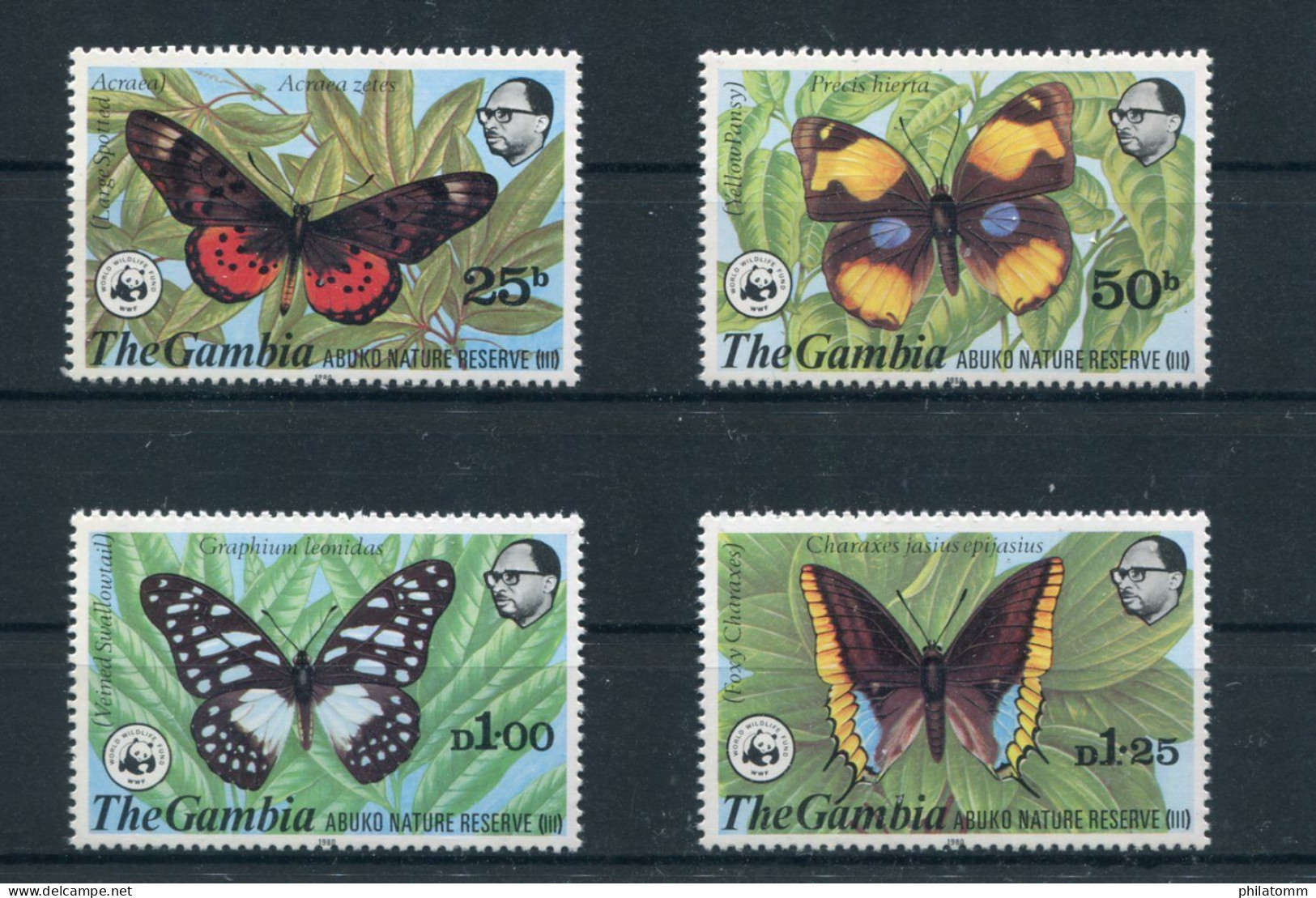 WWF - Gambia - Mi.Nr. 402 / 405 - "Abuko-Naturschutzgebiet (III)" ** / MNH (aus Dem Jahr 1980) - Neufs