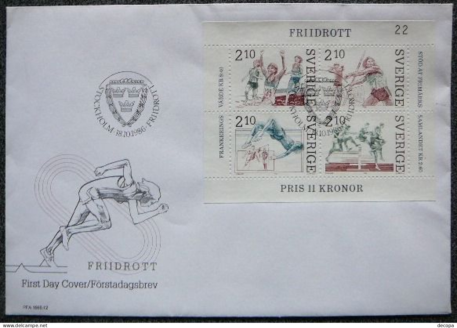 (dcos-450)  Sweden  -  Suède  -  Zweden   1986    Mi BF 14   FDC  (card Inside)  3 Scans - FDC