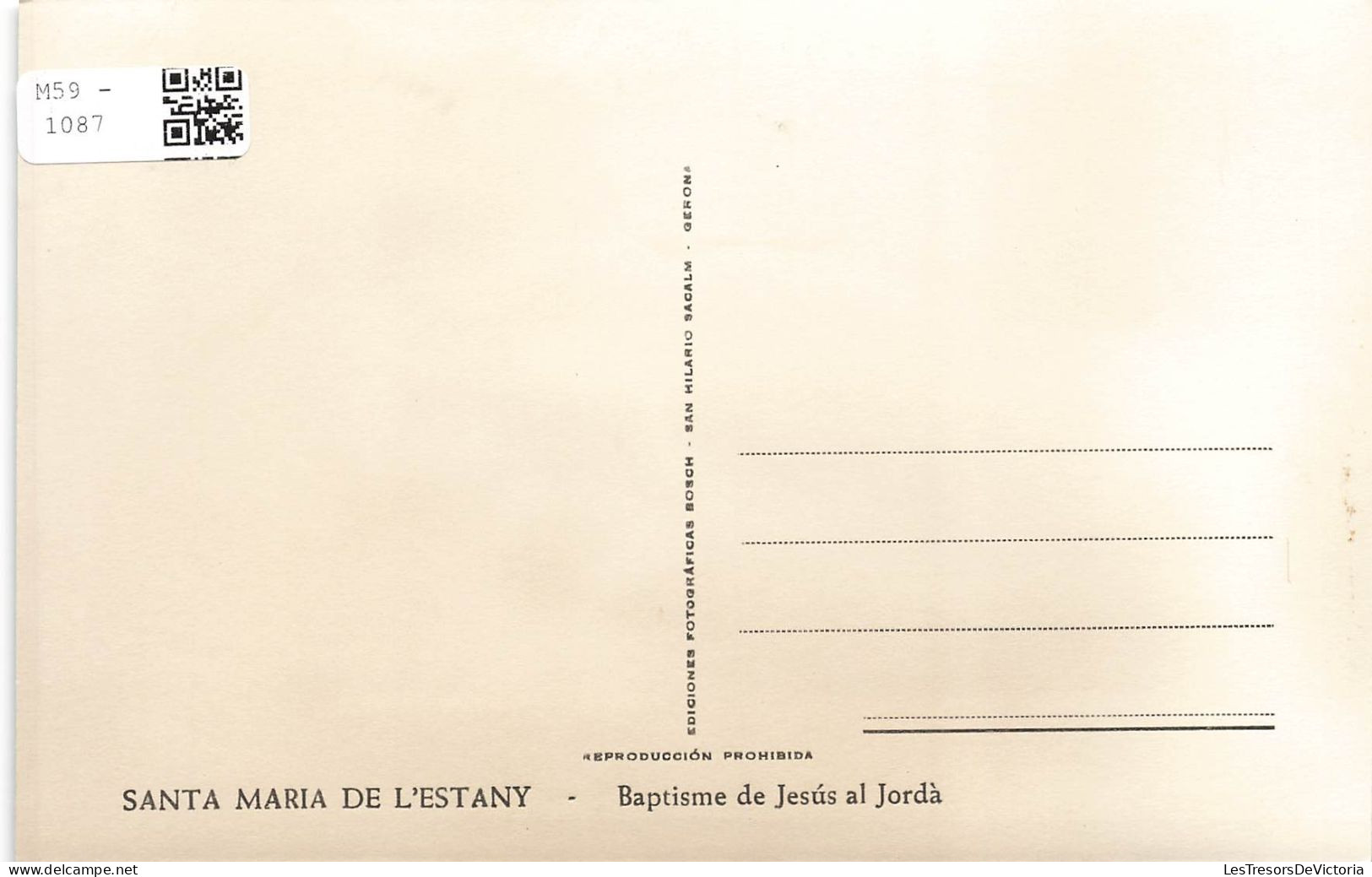 ESPAGNE - Santa Maria De L'Estany - Baptisme De Jesus Al Jorda - Carte Postale - Barcelona