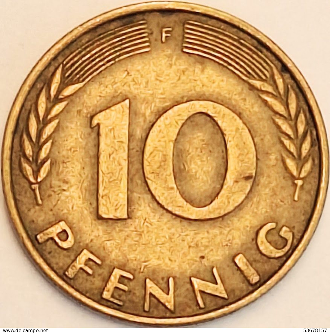 Germany Federal Republic - 10 Pfennig 1966 F, KM# 108 (#4629) - 10 Pfennig