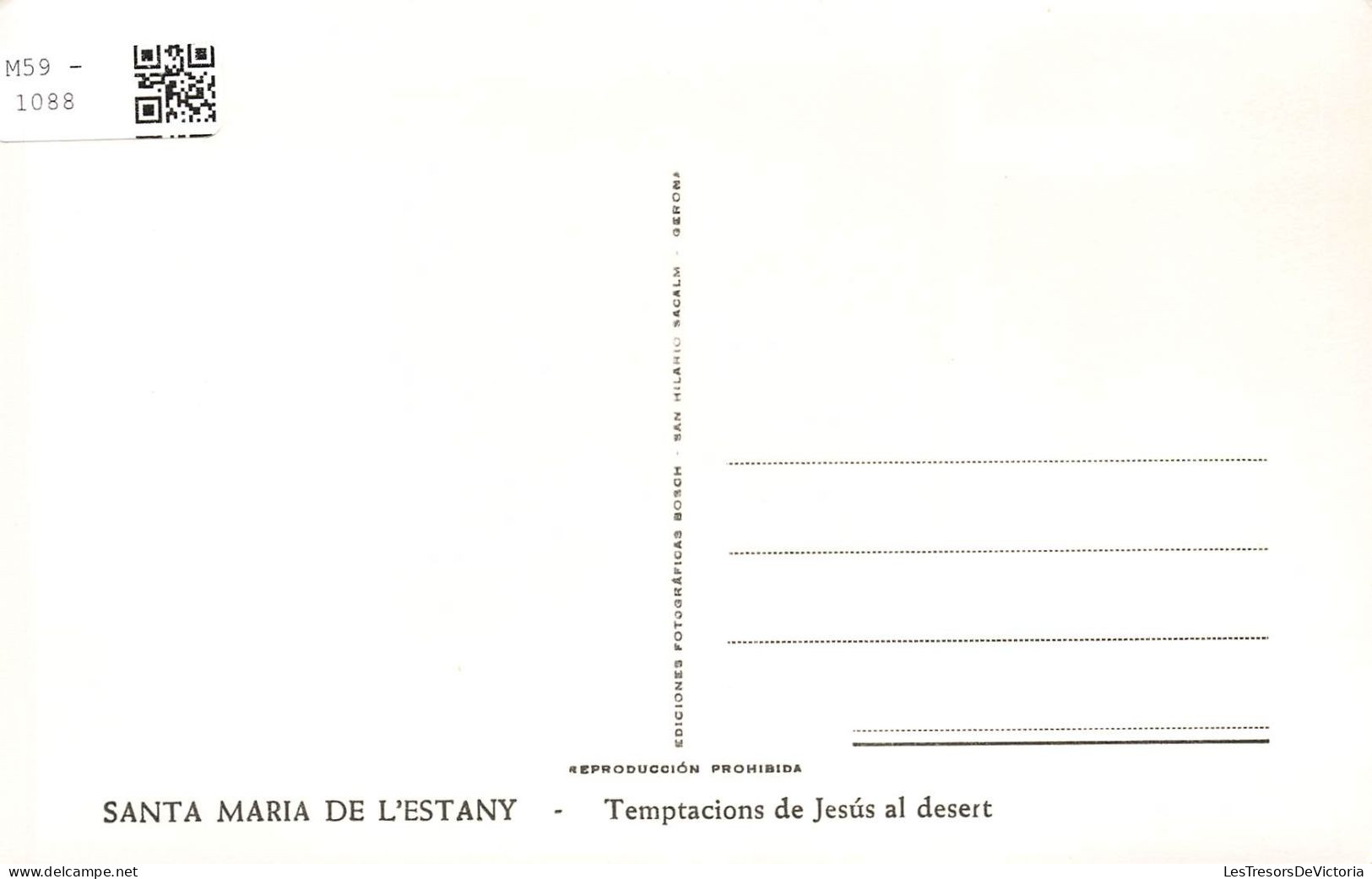 ESPAGNE - Santa Maria De L'Estany - Temptacions De Jesus Al Desert - Carte Postale - Barcelona