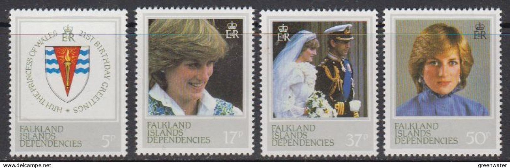 Falkland Islands Dependencies (FID) 1982 21st Birthday Princess Of Wales 4v ** Mnh (59842B) - Géorgie Du Sud