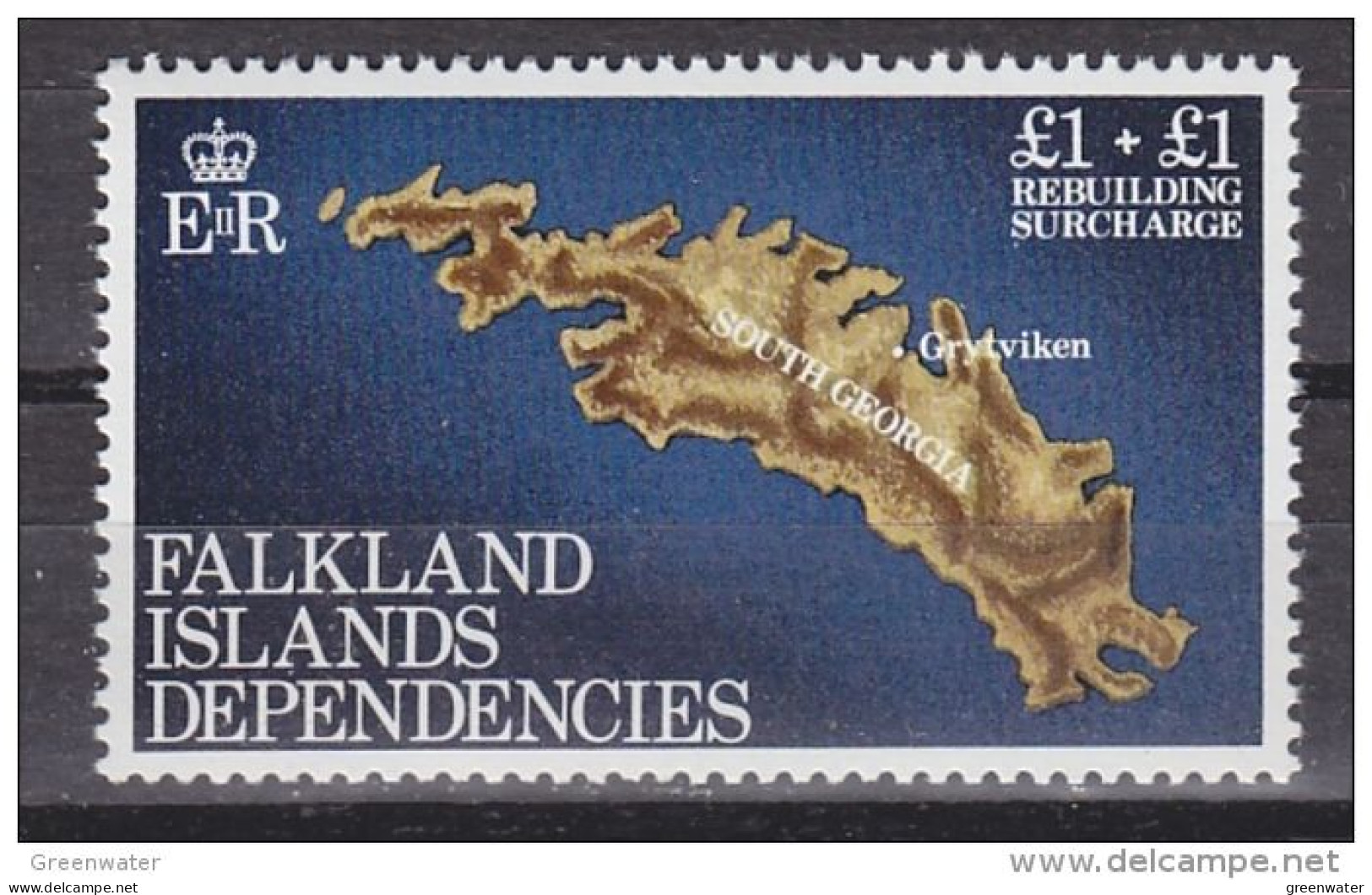 Falkland Islands Dependencies (FID) 1982 Rebuilding Fund 1v  ** Mnh (59843) - Georgia Del Sud