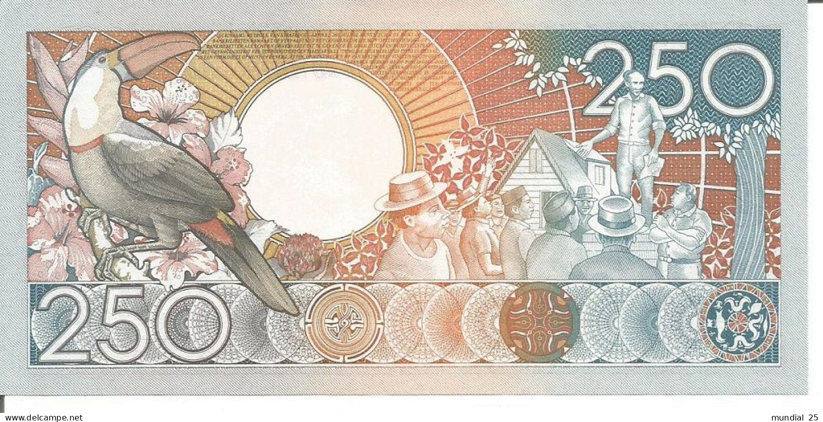 2 SURINAM NOTES 250 GULDEN 09/01/1988 - Surinam