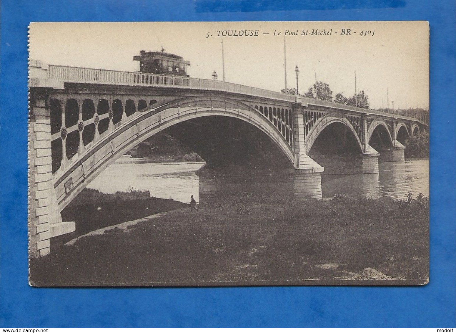 CPA - 31 - Toulouse - Le Pont St-Michel - Tramway - Non Circulée - Toulouse