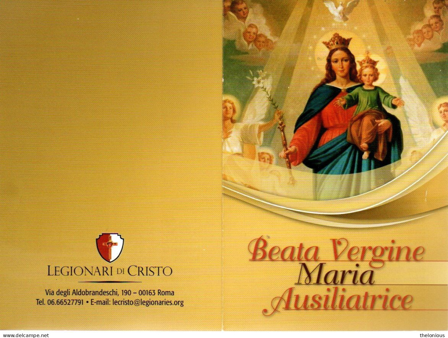 * Santino Pieghevole - Beata Vergine Maria Ausiliatrice - Andachtsbilder