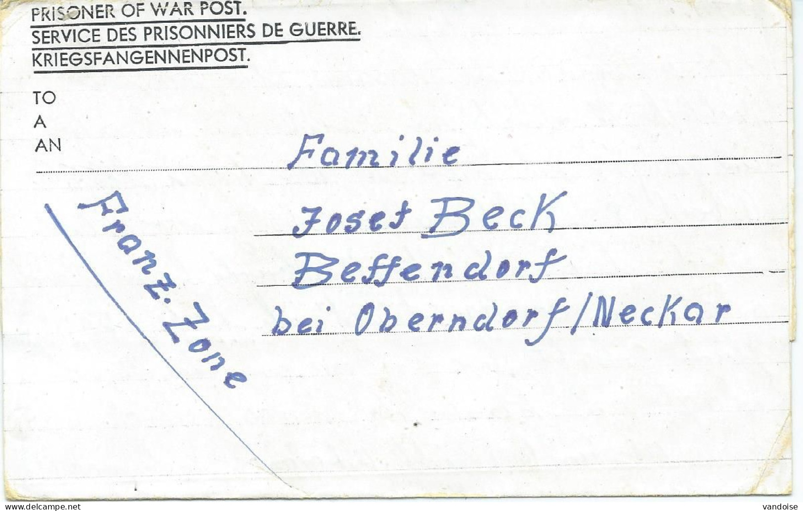 LETTRE 1946 PRISONNIER DE GUERRE ALLEMAND EN EGYPTE - Covers & Documents