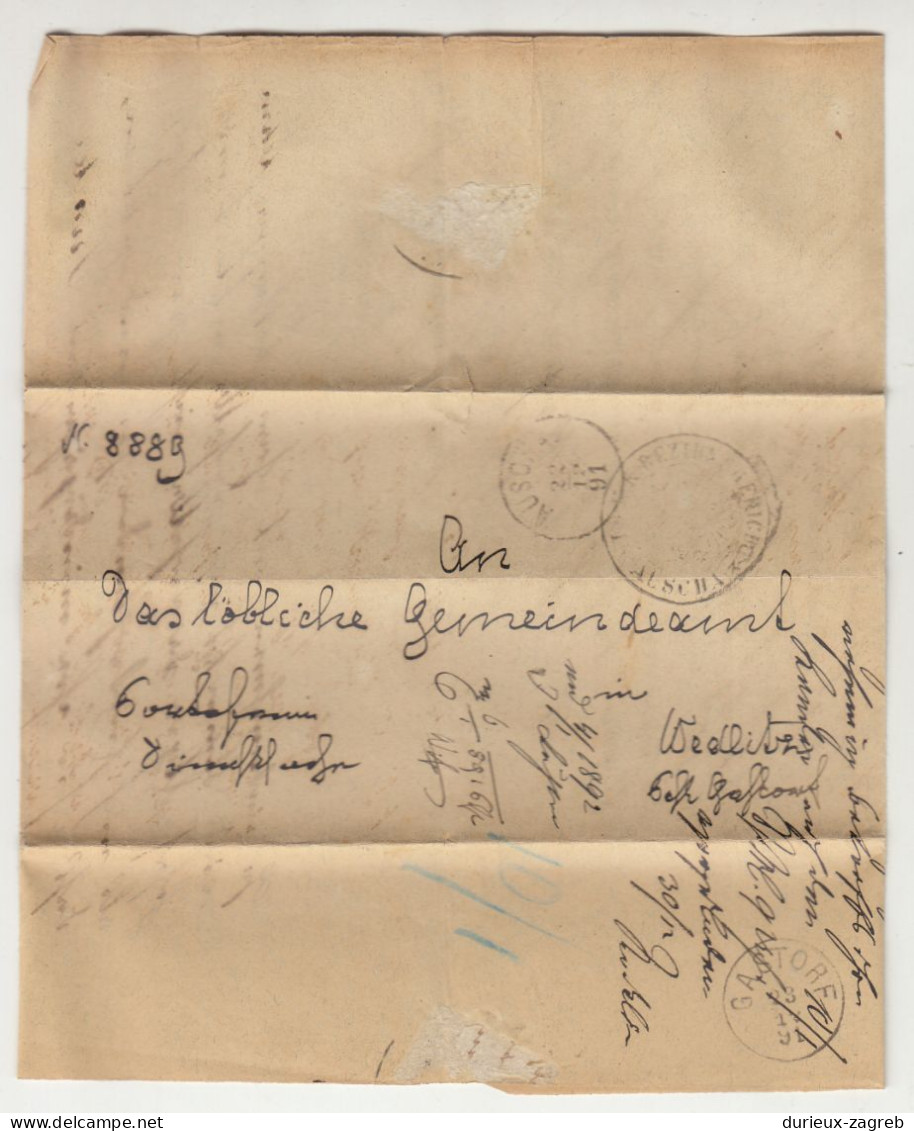 Ex Offo Letter Cover Posted 1891 Auscha To Gastorf B240510 - ...-1918 Préphilatélie