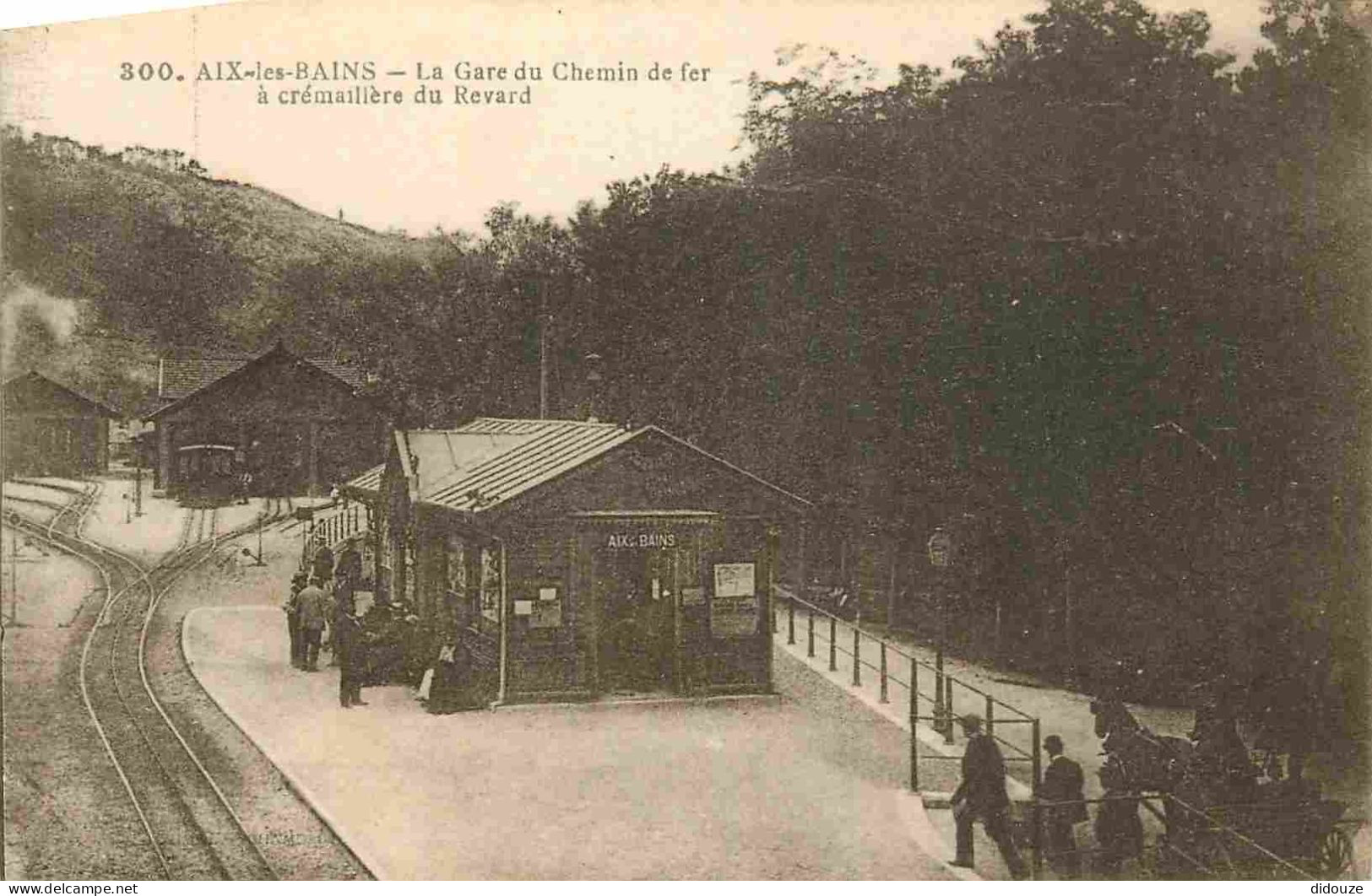 73 - Aix Les Bains - La Gare Du Chemin De Fer à Crémaillère Du Revard - Animée - CPA - Voir Scans Recto-Verso - Aix Les Bains
