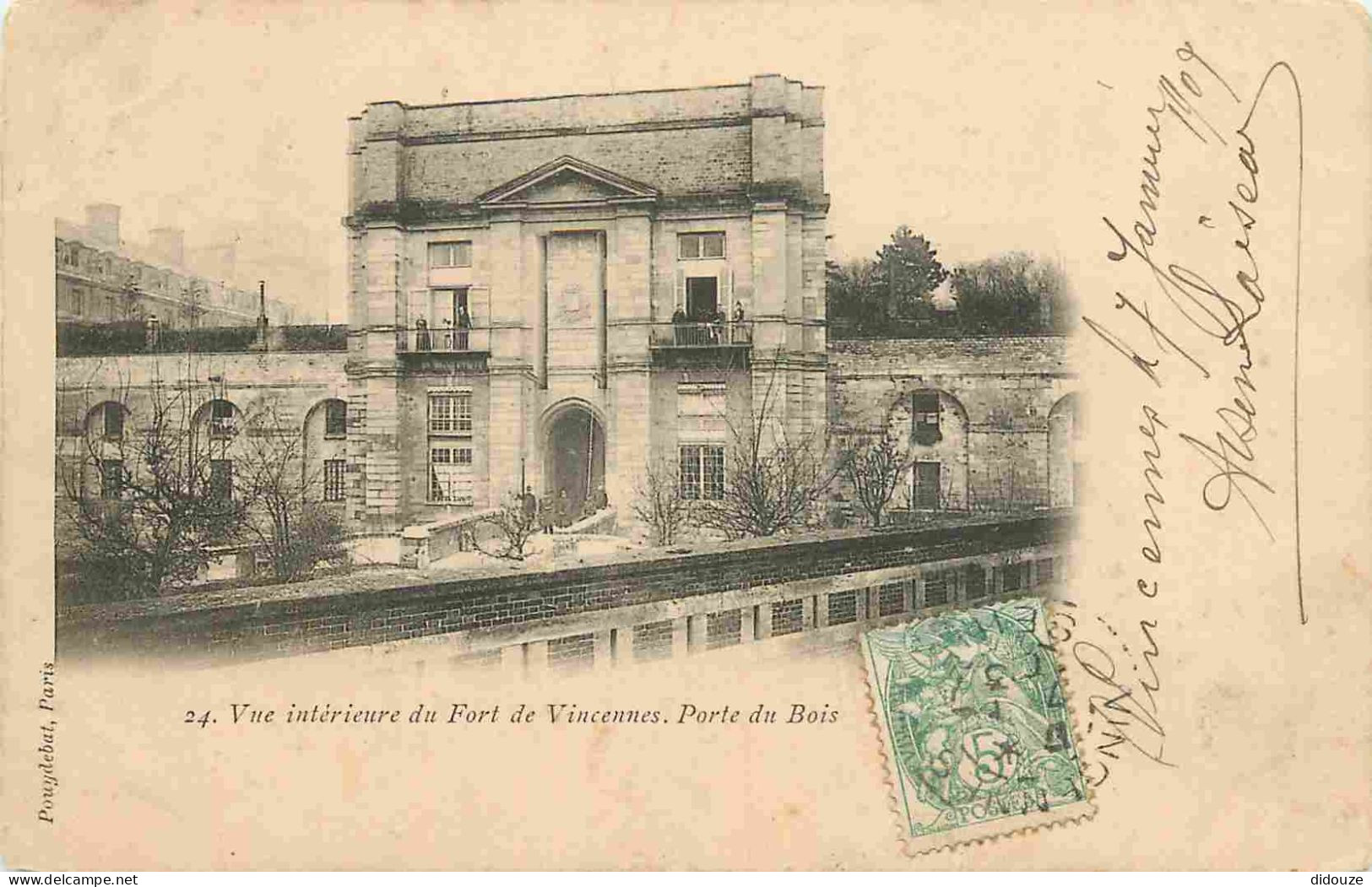 94 - Vincennes - Vue Intérieure Du Fort De Vincennes - Porte Du Bois - Précurseur - CPA - Oblitération Ronde De 1903 - V - Vincennes