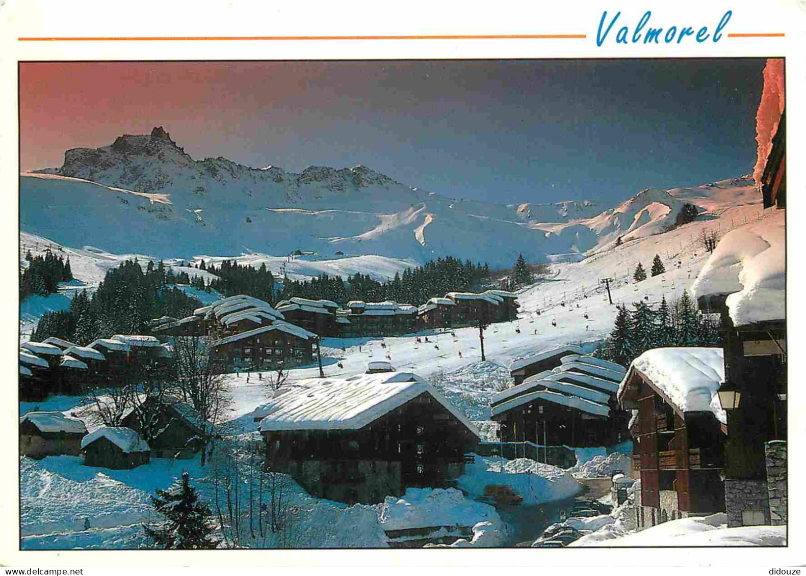 73 - Valmorel - Echappée Sur La Station - En Fond Le Domaine Skiable Et La Pointe Du Niélard - CPM - Flamme Postale - Vo - Valmorel