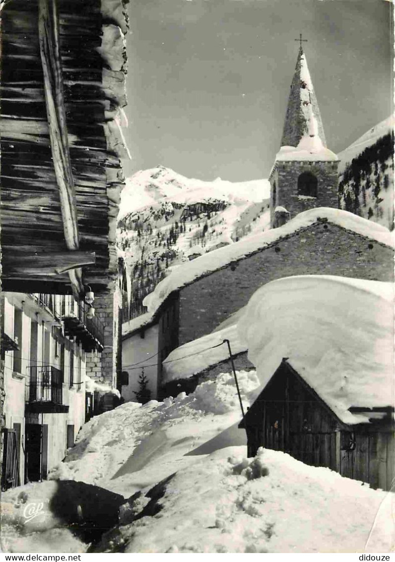 73 - Val D'Isère - Le Vieux Village Et Le Clocher Sous La Neige - Mention Photographie Véritable - Carte Dentelée - CPSM - Val D'Isere