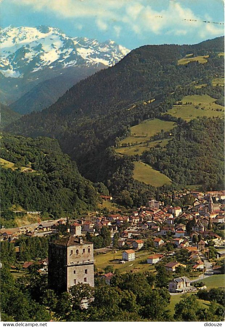 38 - Allevard Les Bains - Vue Générale Et Le Massif Du Gleyzin - Au Premier Plan, La Tour Du Treuil - Flamme Postale De  - Allevard